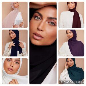 Voile Chic Luxury Chiffon Wrap Scarves Hijabs Lot of 13 Non-Slip Wraps NEW NWOT